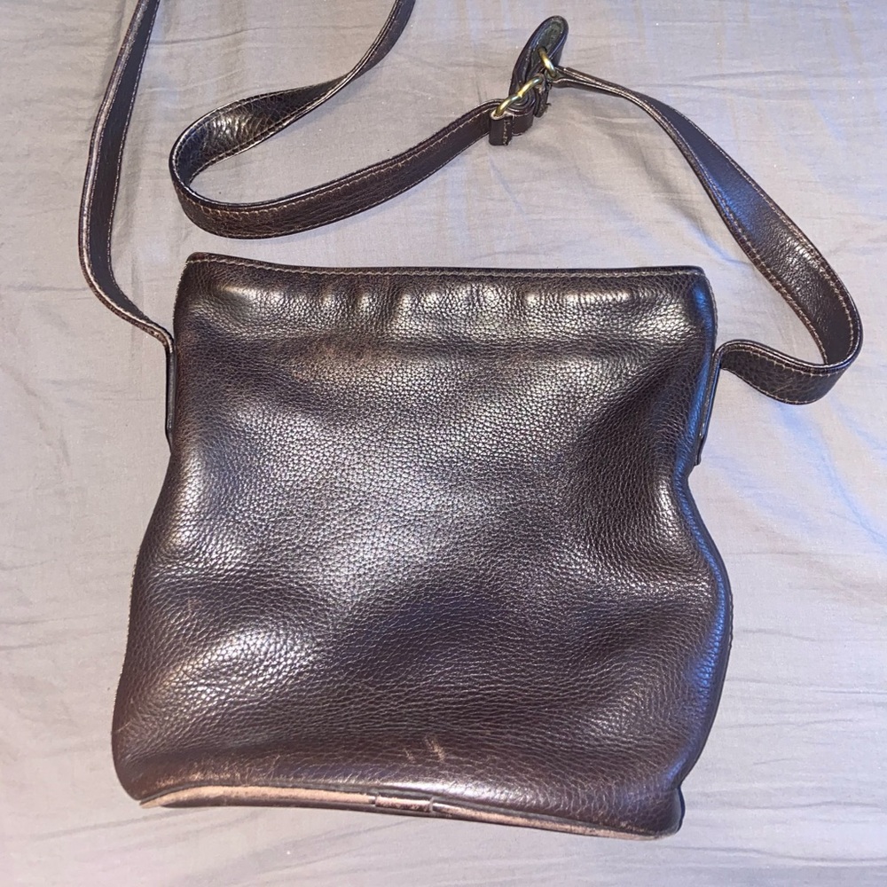 Vintage Coach brown leather bag